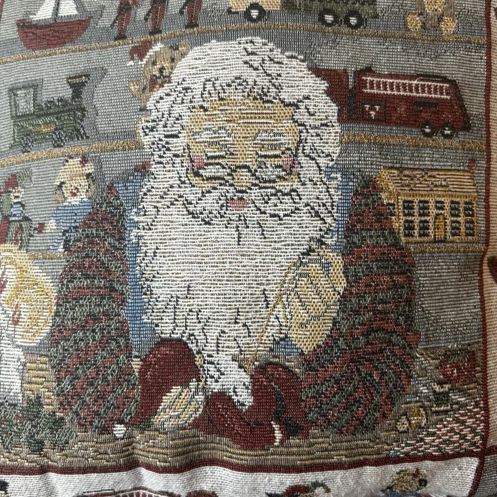 Vintage Christmas Santa Tapestry 16